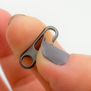 1355BRM. 20MM Matt Black Rhodium Sterling Silver Oval Clasp